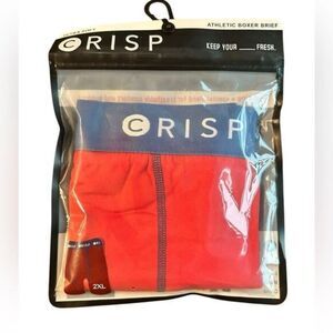 NWT CRISP Men’s Red Boxer Briefs - Size 2XL